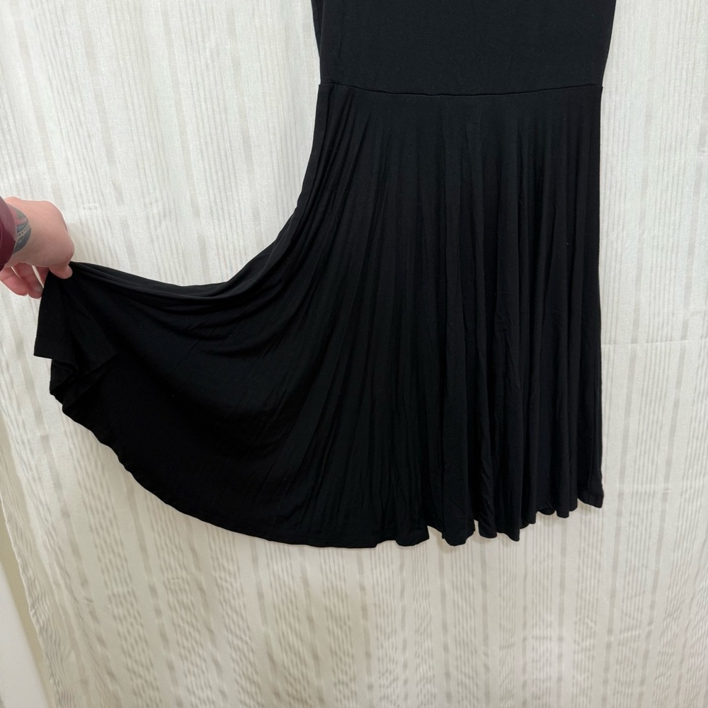 EUC💥 Coercion London Black Midi A-Line Skater Dress - Picture 6 of 6